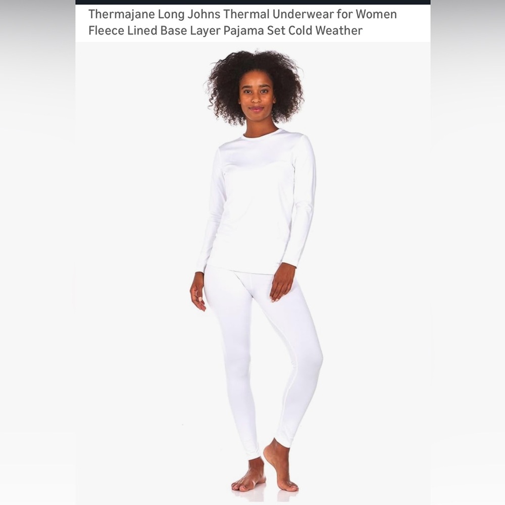 NEW Thermajane fleece lined top and bottom Size L